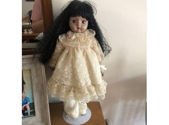 Vintage Doll With Lace Dress
