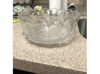Glass Bowl With Liberty Bell And Patriot Emblems