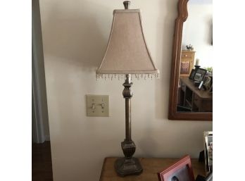 Table Lamp With Beaded Fringe Shade