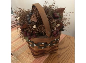 Basket With Dried Flowers