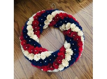 Patriotic Chip Flower Wreath