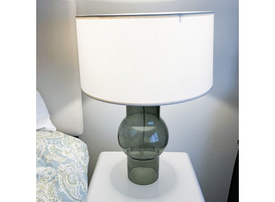 Glass Table Lamp With Drum Shade (No. 1)
