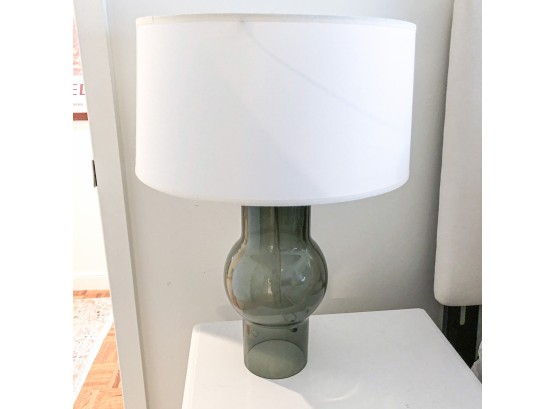 Glass Table Lamp With Drum Shade (No. 2)