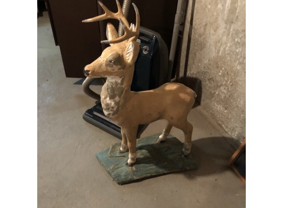 Vintage Concrete Deer Yard Sculpture