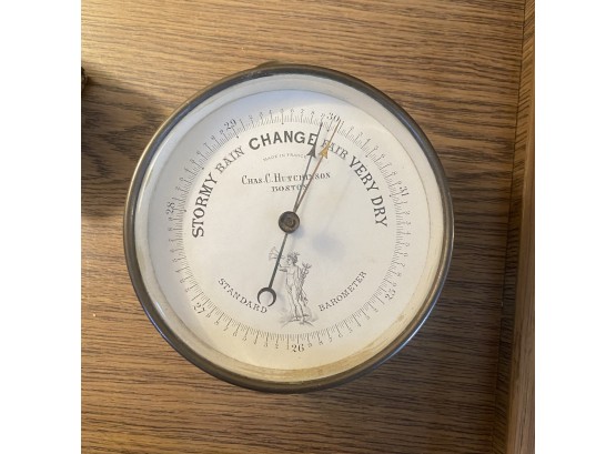Antique Chas C. Hutchinson Boston Standard Wall Barometer