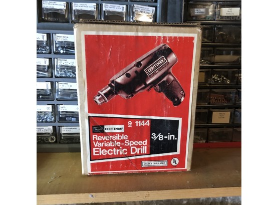 Craftsman Reversible Variable-Speed Electric Drill 3/8 In