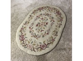 Oval Floral Hooked Rug No. 2 (36'x24')