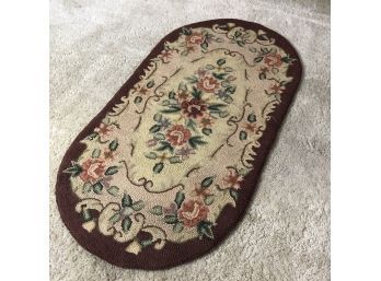 Oval Floral Hooked Rug No. 3 (44'x23')