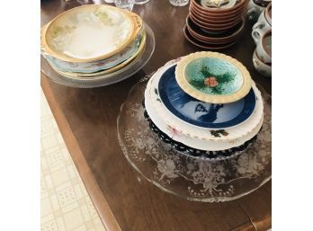 Assorted Vintage And Antique Dishes