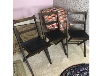 Trio Of Vintage Folding Chairs