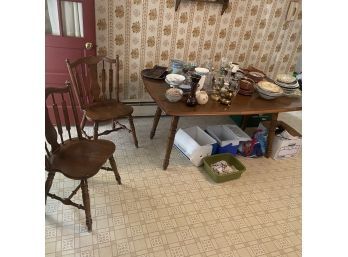 Vintage Kitchen Table With Two Chairs