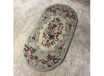 Oval Floral Hooked Rug No. 4 (48'x24')