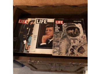 Set Of Three LIFE Magazines: Moon, JFK