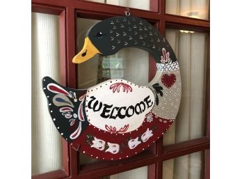 Duck 'Welcome' Sign