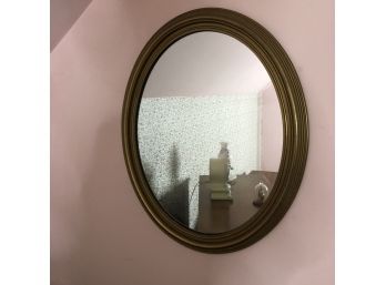 Oval Mirror With Gold Frame 23'