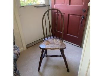 Wooden Chair With Wicker Seat