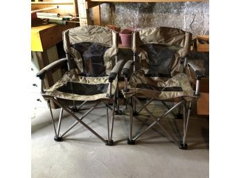 Pair Of LL Bean Camp Comfort Folding Chairs