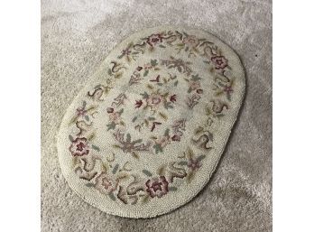 Oval Floral Hooked Rug No. 1 (36'x24')