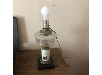Vintage Lamp With Flower Base