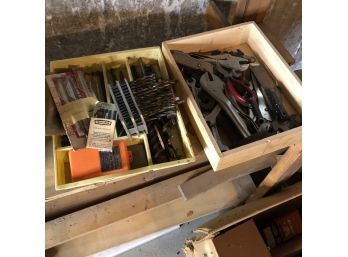 Assorted Tools In Storage Bins
