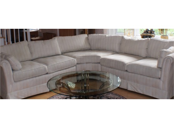 Comfort Furniture Showrooms Designer Collection 3 Piece Ivory Sectional Sofa