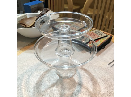 Pair Of Acrylic Pedestal Stands