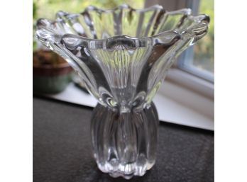 Vintage Crystal Flared Vase