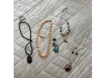 Jewelry Lot: Beads And Stones
