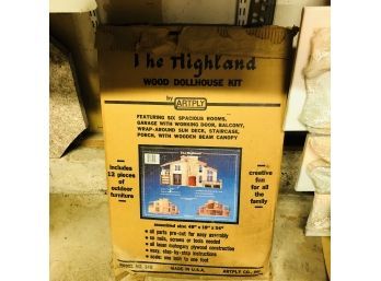 Vintage 'The Highland' Wooden Dollhouse Kit By Artply