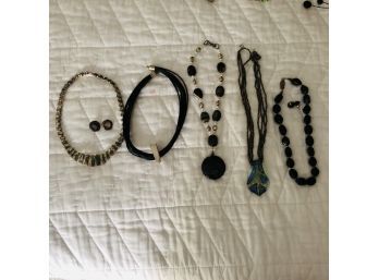 Jewelry Lot: Necklaces And Earrings