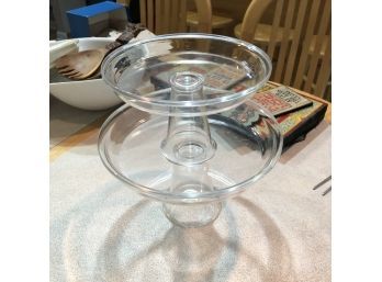 Pair Of Acrylic Pedestal Stands