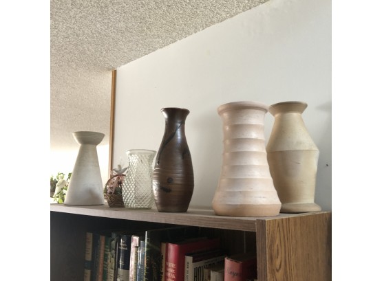 Shelf Lot Of Vases