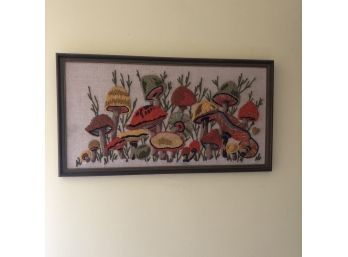 Framed Mushroom Embroidery