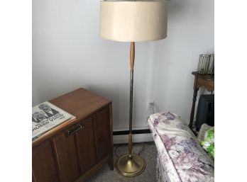 Vintage Floor Lamp With Drum Shade
