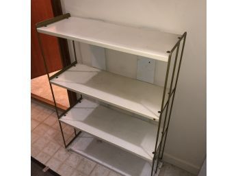 White Metal 4-shelf Unit
