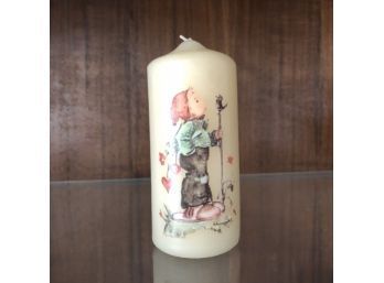 Small Vintage Pillar Candle