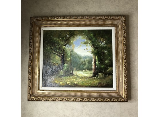 Gallery Quality Oil Painting In An Ornate Frame