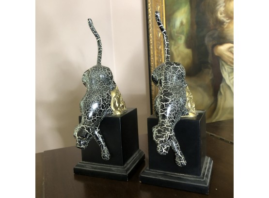 Pair Of Leopard Book Ends