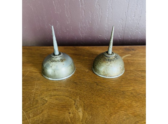 Lot Of 2 Vintage Singer Oil Cans For Sewing Machines