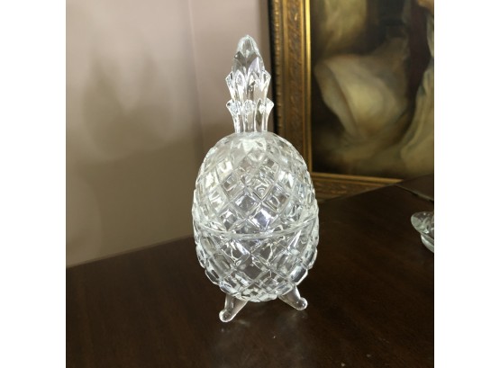 Crystal Pineapple Dish With Lid