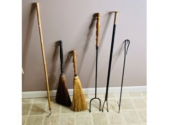 Lot Of 6 Fireplace Tools