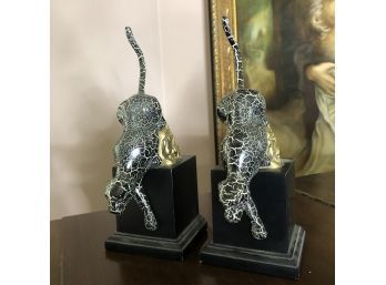 Pair Of Leopard Book Ends