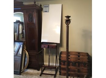 Adjustable Height Easel With Canvas