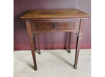 Vintage Sewing Machine Table With Sewing Machine