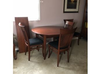 C.A. Hoitt Co. Solid Cherry Table With Four Chairs