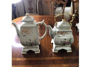 Franklin Mint The Birds And Flowers Of The Orient Tea Pots