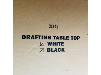 Drafting Table Top 31x42 - Black On One Side And White On The Other Side