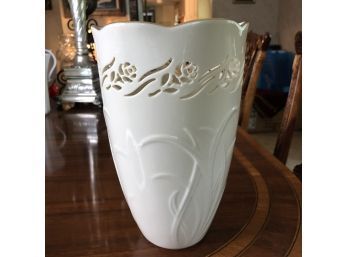 Lenox Vase With Cut Out Roses