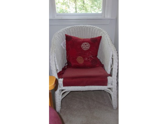 Wicker Chair With Cushion No. 2