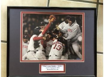 'Who's Your Daddy' Red Sox 2004 Win Framed Photo Print